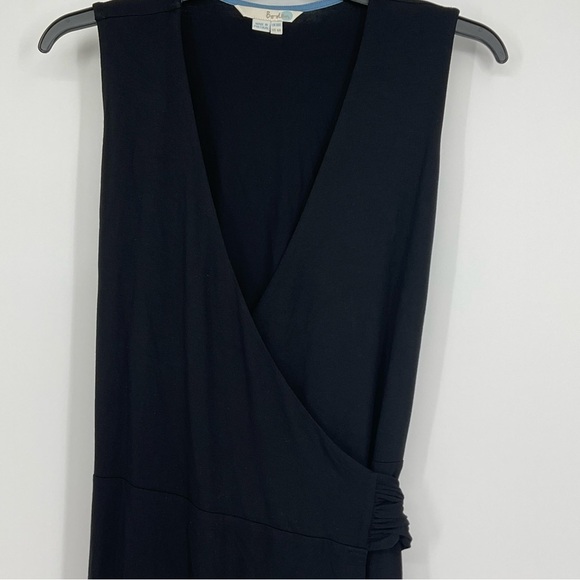 Boden V Neck Black Sleeveless Wrap Maxi Dress, size 6 - Picture 2 of 7